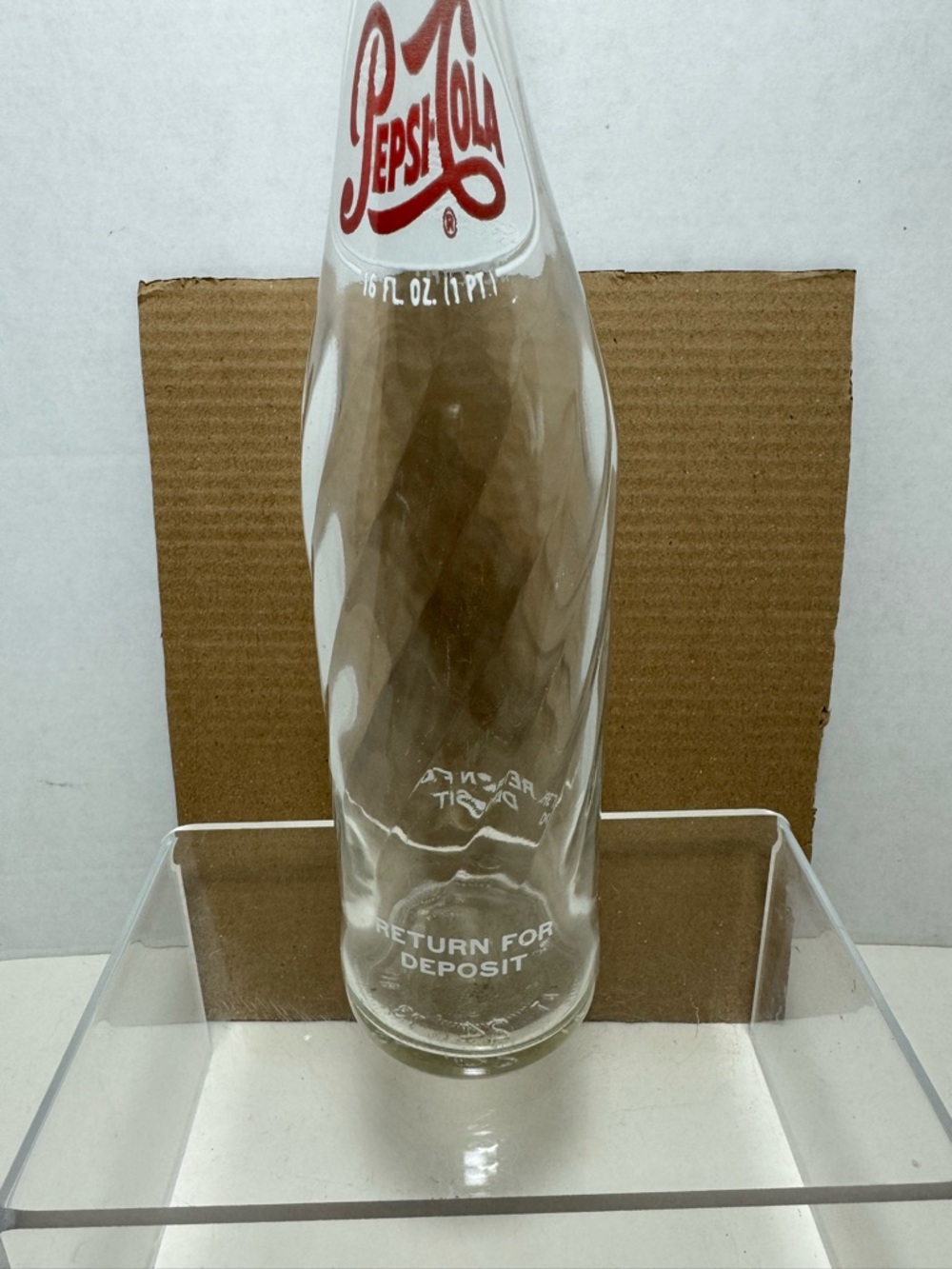 Vintage 1970s Pepsi-Cola stretched twisted 19 inch glass soda bottle - Picture 4 of 7